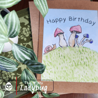 Image 2 of Fungi Happy Birthday Greeting Card