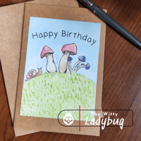 Image 3 of Fungi Happy Birthday Greeting Card