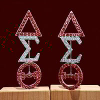 Image 1 of Red and White (All Pearl or All Bling Pin)