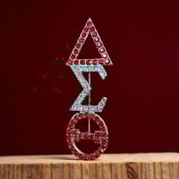 Image 3 of Red and White (All Pearl or All Bling Pin)