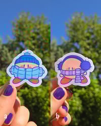 Pink round guy sticker 