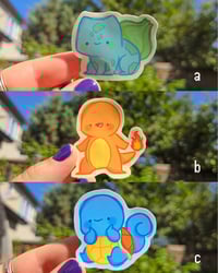 Image 1 of Pokémon starter stickers