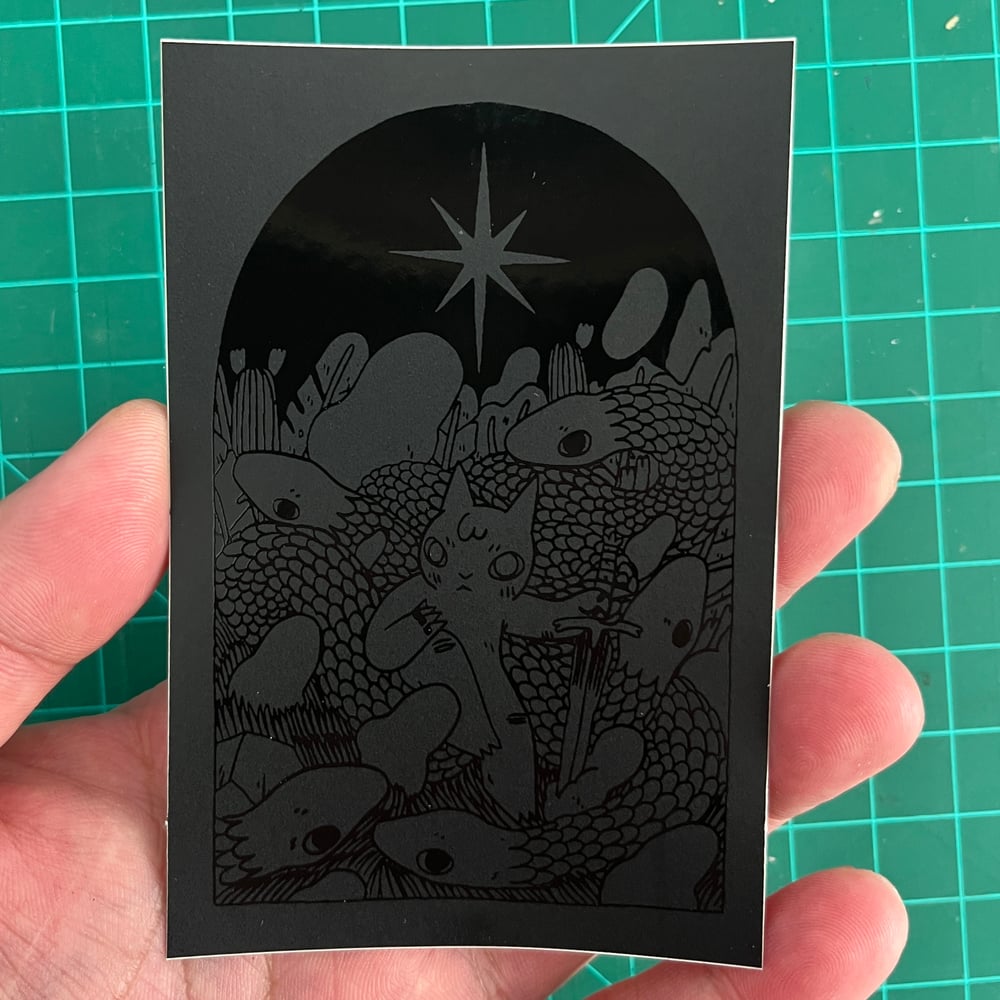 Image of Black on Black Snake Sticker