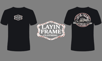 Image 2 of Layin frame GMC black shirt with white font