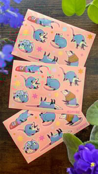 Image 3 of "Opossums" sticker sheet