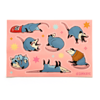 Image 1 of "Opossums" sticker sheet