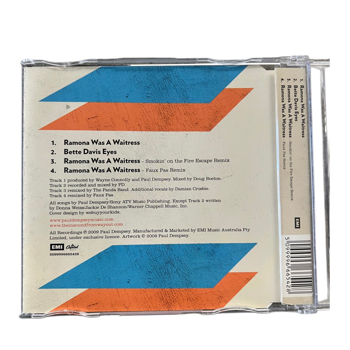 Image of Paul Dempsey - Ramona Was A Waitress limited edition CD single RARE