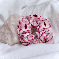 Image 2 of St. Louis Water Lily Hair Scrunchie - Pink/Magenta