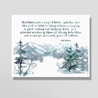 Image 1 of  JRR TOLKIEN Quote - That House Was a Perfect House Inspiration Quote - The Hobbit Watercolor 