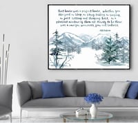 Image 2 of  JRR TOLKIEN Quote - That House Was a Perfect House Inspiration Quote - The Hobbit Watercolor 