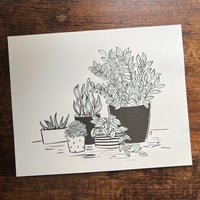 Plant Friends Risograph Print