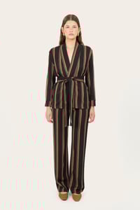 Image 2 of CARDIGAN MARYLIN RIGHE NERO