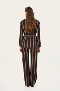 Image 4 of CARDIGAN MARYLIN RIGHE NERO