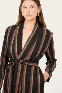 Image 1 of CARDIGAN MARYLIN RIGHE NERO