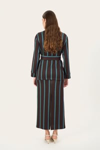 Image 3 of CARDIGAN MARYLIN RIGHE MARRONE