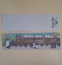 Image 5 of Traditional Bookmark--Swoopy Ghost with Capybara Peach Express