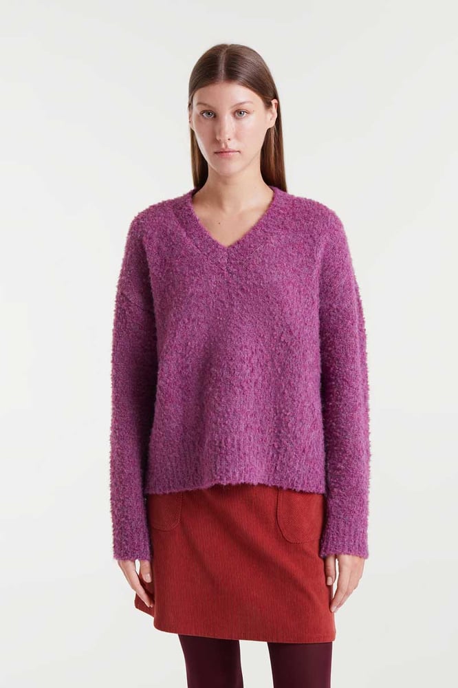 Image of Jersey de punto con texturas  color buganvilla. Compañía Fantástica 