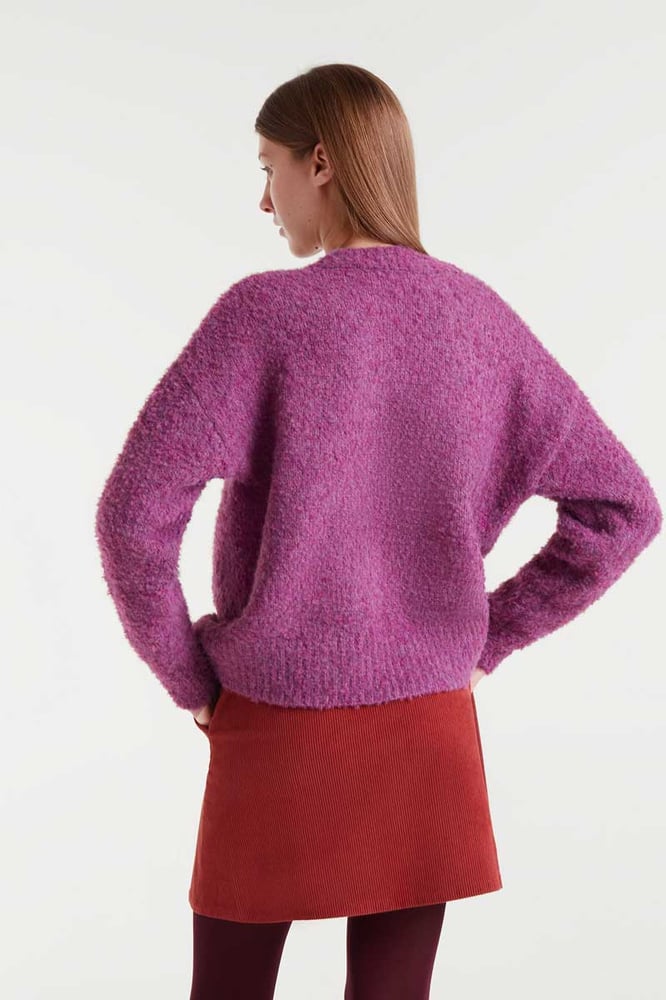 Image of Jersey de punto con texturas  color buganvilla. Compañía Fantástica 