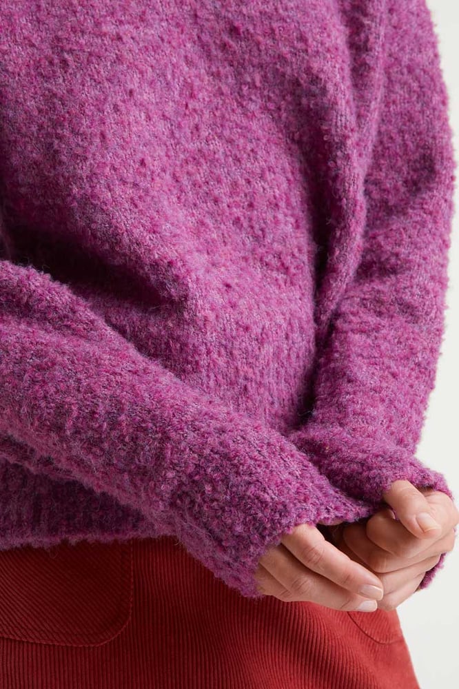 Image of Jersey de punto con texturas  color buganvilla. Compañía Fantástica 