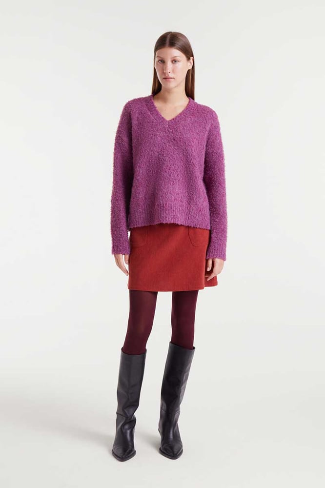 Image of Jersey de punto con texturas  color buganvilla. Compañía Fantástica 