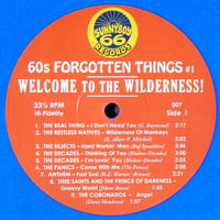 Image 3 of V/A "60's Forgotten Things Vol. 1: Welcome To The Wilderness! " LP (blue vinyl)