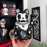 BLACK & WHITE CLOWN 22CM LUCKY CAT