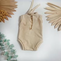 Image 3 of Newborn bodysuit for photo shoots | Robbie| beige