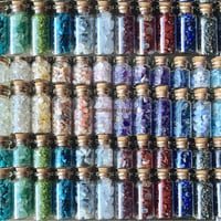 Image 1 of Crystal Chips Gemstone Set, Crystal Set, Tiny Crystal Chips, 25 Gemstones to Choose From