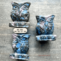 Image 12 of Mahogany Obsidian Crystal Owl, Hand-Carved Crystal Owls, Hand-Carved Gemstone Figurine, Altar Decor