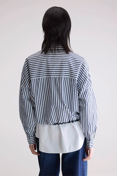 Image of 1-Camisa Glow raya blanco y marino