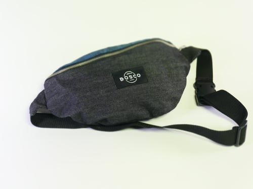 Image of BOSCO PARIS – Sac banane denim & toile de Jouy