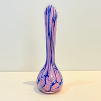 Image 2 of Vase soliflore  La Rochère vintage en verre soufflé – tons bleu et rose - 1960s 1970s
