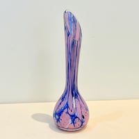 Image 4 of Vase soliflore  La Rochère vintage en verre soufflé – tons bleu et rose - 1960s 1970s