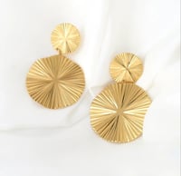 Image 2 of Oversized Sunburst Earrings 