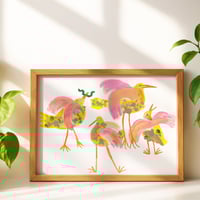 Image 1 of Happy Bird Parade giclée