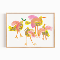 Image 2 of Happy Bird Parade giclée