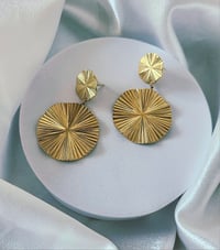 Image 4 of Oversized Sunburst Earrings 
