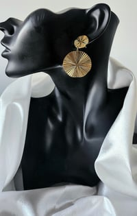 Image 1 of Oversized Sunburst Earrings 