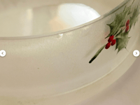 Image 10 of Boîte ancienne en verre givré décor de houx – Pierre Jost - Dolhain, Belgique - Art Nouveau