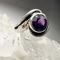 Image 1 of Dark Amethyst Sterling Silver Ring