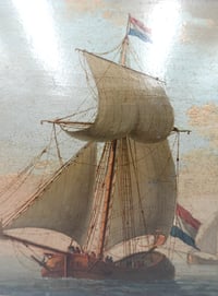 Image 4 of 19th century school - Dutch dogger sailing ships.