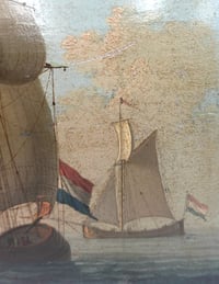 Image 5 of 19th century school - Dutch dogger sailing ships.