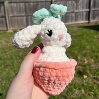 Image 1 of Crochet Bunny Pop Plush Fidget Toy 