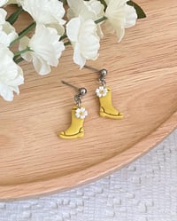 Image 2 of Floral Rainboots Earrings 