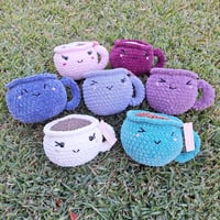 Image 2 of Kawaii Coffee Cup Crochet Plushie 