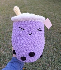 Image 4 of Jumbo Boba Tea Crochet Plush 