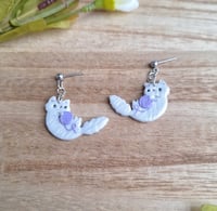 Image 4 of Yarn and Cat Earrings