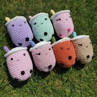 Image 5 of Jumbo Boba Tea Crochet Plush 