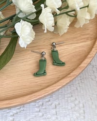 Image 4 of Floral Rainboots Earrings 
