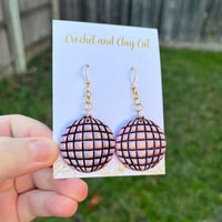 Image 4 of Disco Ball Dangle Earrings | Sparkly Party Looks | Dancing Date Night | Birthday Girl Jewelry | H...